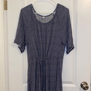 Navy blue dress with tie waste